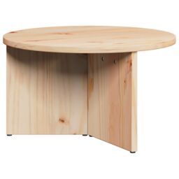 Berkfield Home Coffee Table Set 2 pcs Natural Solid pine wood in Brown - thumbnail 6