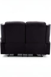 More4Homes Caesar 2 Seater Electric High Back Bonded Leather Recliner Sofa in Black - thumbnail 4