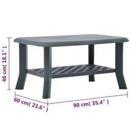 Berkfield Home Coffee Table Green 90x60x46 cm Plastic - Size: 90 x 60 x 46 cm - thumbnail 7