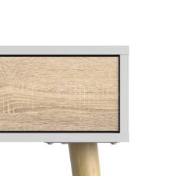 Wyld Haus Sapporo Console Table White & Natural Oak 1 Drawer 1 Shelf - thumbnail 8