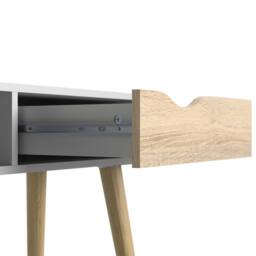 Wyld Haus Sapporo Console Table White & Natural Oak 1 Drawer 1 Shelf - thumbnail 9