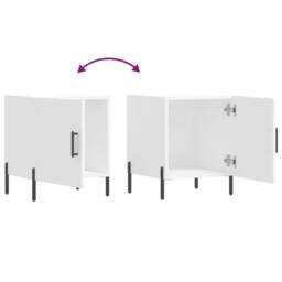 Berkfield Home Bedside Cabinets 2 pcs White 40x40x50 cm Engineered Wood - Size: 40 x 40 x 50 cm - thumbnail 9