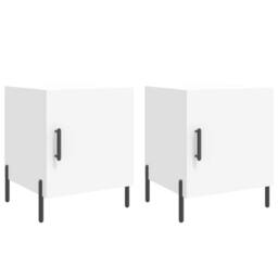 Berkfield Home Bedside Cabinets 2 pcs White 40x40x50 cm Engineered Wood - Size: 40 x 40 x 50 cm - thumbnail 1