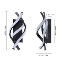 Pheashine Black 36cm Spiral LED Wall Light 22W 6000K Cool White Aluminum Acrylic - thumbnail 5
