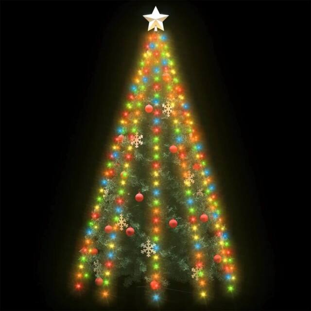Berkfield Home Bright Christmas Tree Net Lights with 300 LEDs Colourful 300 cm - image 1