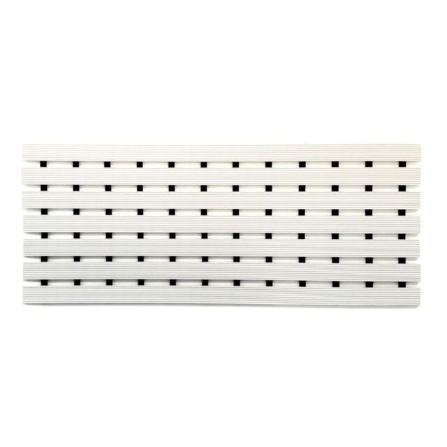 Nicoman PVC Duckboard Anti Slip Shower Mat Bath Mat 61cm x 25cm in White - Size: 61 cm x 25 cm - image 1