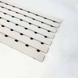 Nicoman PVC Duckboard Anti Slip Shower Mat Bath Mat 61cm x 25cm in White - Size: 61 cm x 25 cm - thumbnail 4