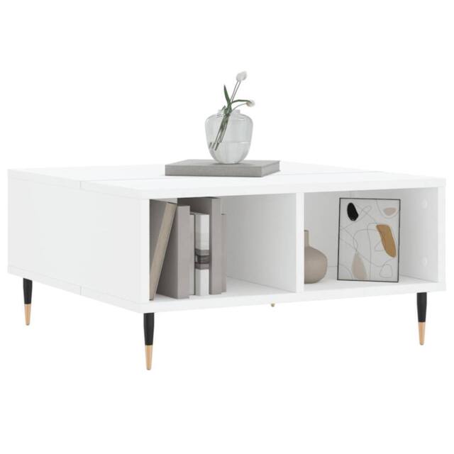 Berkfield Home Decorative Coffee Table White 60x60x30 cm Engineered Wood - Size: 60 x 60 x 30 cm - image 1
