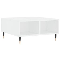 Berkfield Home Decorative Coffee Table White 60x60x30 cm Engineered Wood - Size: 60 x 60 x 30 cm - thumbnail 3