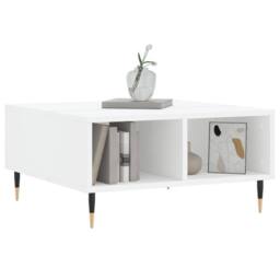 Berkfield Home Decorative Coffee Table White 60x60x30 cm Engineered Wood - Size: 60 x 60 x 30 cm - thumbnail 1