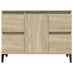Berkfield Home Sink Cabinet Sonoma Oak 80x33x60 cm Engineered Wood in Light Oak - Size: 80 x 33 x 60 cm - thumbnail 5