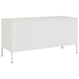 Berkfield Home TV Cabinet White 100.5x39x50.5 cm Steel - thumbnail 8