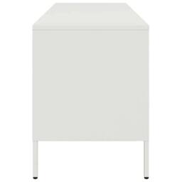 Berkfield Home TV Cabinet White 100.5x39x50.5 cm Steel - thumbnail 7