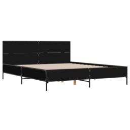 Berkfield Home Bed Frame without Mattress Black 140x200 cm - thumbnail 3
