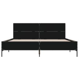 Berkfield Home Bed Frame without Mattress Black 140x200 cm - thumbnail 4