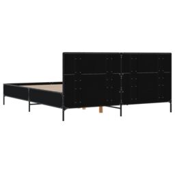 Berkfield Home Bed Frame without Mattress Black 140x200 cm - thumbnail 6