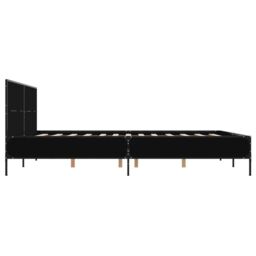 Berkfield Home Bed Frame without Mattress Black 140x200 cm - thumbnail 5