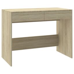 Berkfield Home Desk Sonoma Oak 101x50x76.5 cm Engineered Wood in Beige - thumbnail 2