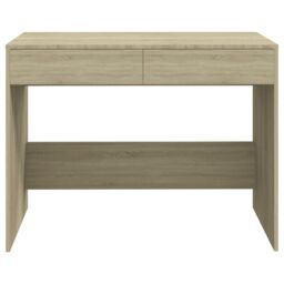 Berkfield Home Desk Sonoma Oak 101x50x76.5 cm Engineered Wood in Beige - thumbnail 5