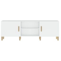 Berkfield Home TV Cabinet White 150x30x50 cm Engineered Wood - Size: 150 x 30 x 50 cm - thumbnail 5