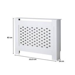 Home Source Medium Radiator Cover MDF Wooden Home Decorative Modern Design in White - thumbnail 8