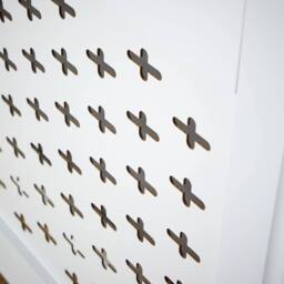 Home Source Medium Radiator Cover MDF Wooden Home Decorative Modern Design in White - thumbnail 5
