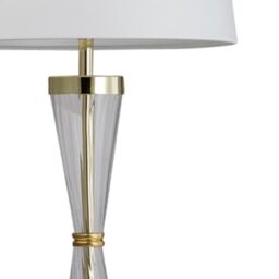 First Choice Lighting Set of 2 Gold Touch Lamps with White Cotton Shades - thumbnail 8