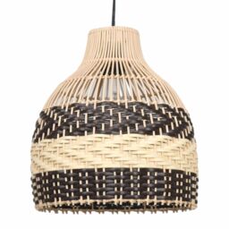 First Choice Lighting Tanya - Natural Rattan Mix Pendant Lightshade in Brown