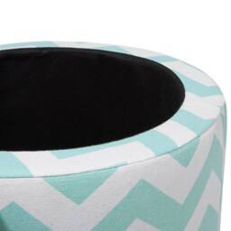 Wyld and Coco Round Storage Stool - Mint Green Chevron - thumbnail 7