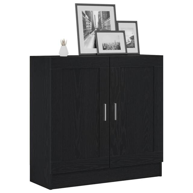 Berkfield Home Modern Black Oak Book Cabinet - 82.5x30.5x80 cm - Engineered Wood - image 1