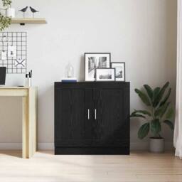 Berkfield Home Modern Black Oak Book Cabinet - 82.5x30.5x80 cm - Engineered Wood - thumbnail 4