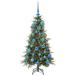 Berkfield Home Elegant Artificial Hinged Christmas Tree Green 120 cm PE & PVC - thumbnail 1