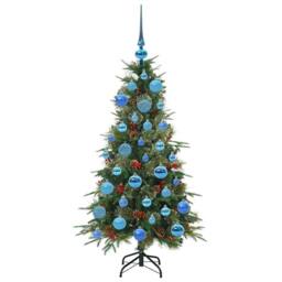 Berkfield Home Elegant Artificial Hinged Christmas Tree Green 120 cm PE & PVC - thumbnail 4