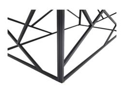 Vente-unique Ceramic & Metal Coffee Table - White & Black Marble Effect - thumbnail 6