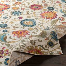 Livabliss Harput-Vintage Beige Blue Orange Yellow Traditional Boho Living Rug - Size: 80 cm x 220 cm - thumbnail 4