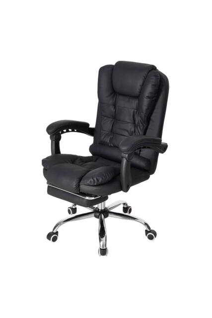 Living and Home Height Adjustable Swivel Office Chair with 7-Point Massage in Black - image 1