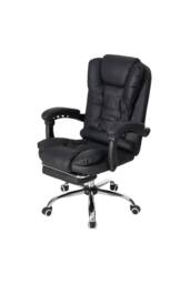 Living and Home Height Adjustable Swivel Office Chair with 7-Point Massage in Black - thumbnail 1