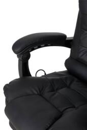 Living and Home Height Adjustable Swivel Office Chair with 7-Point Massage in Black - thumbnail 8