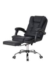 Living and Home Height Adjustable Swivel Office Chair with 7-Point Massage in Black - thumbnail 3