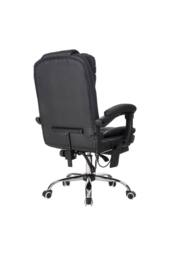 Living and Home Height Adjustable Swivel Office Chair with 7-Point Massage in Black - thumbnail 5