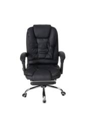 Living and Home Height Adjustable Swivel Office Chair with 7-Point Massage in Black - thumbnail 2