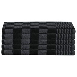 Berkfield Home 20 Piece Towel Set Black & Grey Cotton - thumbnail 6