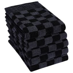 Berkfield Home 20 Piece Towel Set Black & Grey Cotton - thumbnail 3