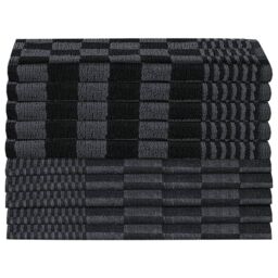 Berkfield Home 20 Piece Towel Set Black & Grey Cotton - thumbnail 4