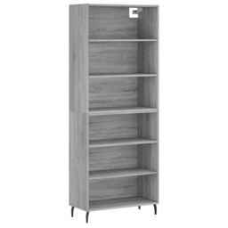 Berkfield Home Highboard Grey Sonoma 69.5x32.5x180 cm Engineered Wood - thumbnail 2