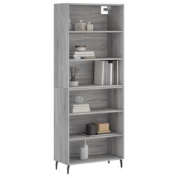 Berkfield Home Highboard Grey Sonoma 69.5x32.5x180 cm Engineered Wood - thumbnail 3