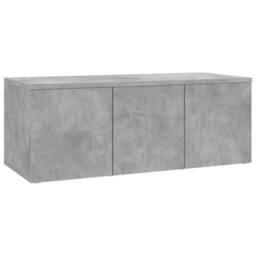 Berkfield Home TV Cabinet Concrete Grey 80x34x30 cm Engineered Wood - Size: 80 x 34 x 30 cm - thumbnail 1