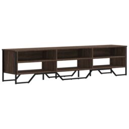 Berkfield Home TV Cabinet Brown Oak 180x34x41 cm Engineered Wood - Size: 180 x 34 x 41 cm - thumbnail 2