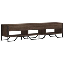Berkfield Home TV Cabinet Brown Oak 180x34x41 cm Engineered Wood - Size: 180 x 34 x 41 cm - thumbnail 6