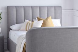 Time4sleep Lucille Upholstered TV Bed Mid Grey - Bed Frame Only - Size: Double - thumbnail 3